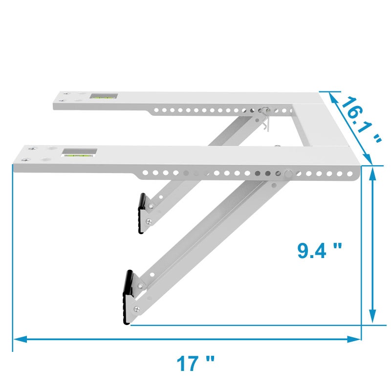 Qualward Air Conditioner Bracket Window AC Support Brackets - Heavy Duty with 2 Arms, Up to 180 lbs for 12000 to 24000 BTU AC Units- Fits Single Or Double Hung Windows - Image 3